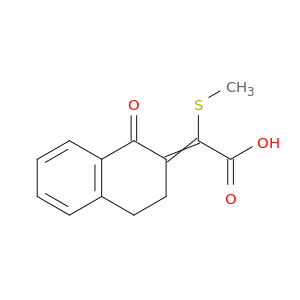Acetic acid, (3,4-dihydro-1-oxo-2(1H)-naphthalenylidene)(methylthio)-