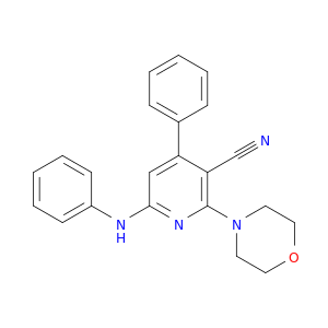 3-Pyridinecarbonitrile, 2-(4-morpholinyl)-4-phenyl-6-(phenylamino)-