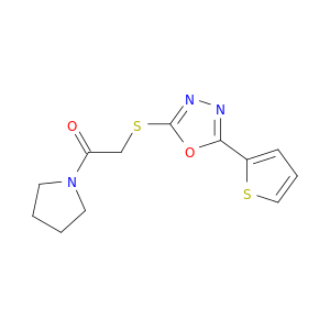 Pyrrolidine, 1-[[[5-(2-thienyl)-1,3,4-oxadiazol-2-yl]thio]acetyl]-