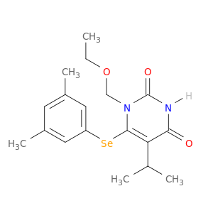 2,4(1H,3H)-Pyrimidinedione,6-[(3,5-dimethylphenyl)seleno]-1-(ethoxymethyl)-5-(1-methylethyl)-