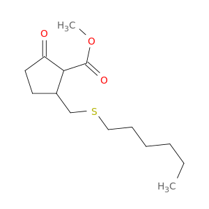 Cyclopentanecarboxylic acid, 2-[(hexylthio)methyl]-5-oxo-, methyl ester