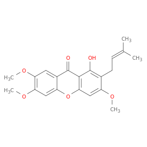 9H-Xanthen-9-one, 1-hydroxy-3,6,7-trimethoxy-2-(3-methyl-2-butenyl)-