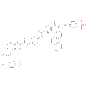 1-propyl-6-{[4-({4-[(1-propylquinolinium-6-yl)carbamoyl]benzoyl}amino)phenyl]carbamoyl}quinolinium bis(4-methylbenzenesulfonate)