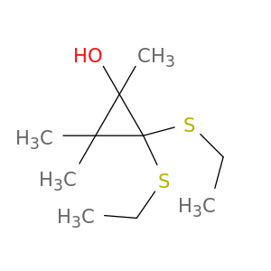 Cyclopropanol, 2,2-bis(ethylthio)-1,3,3-trimethyl-
