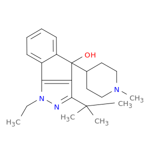 3-tert-butyl-1-ethyl-4-(1-methylpiperidin-4-yl)-1,4-dihydroindeno[1,2-c]pyrazol-4-ol