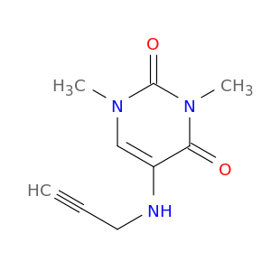 2,4(1H,3H)-Pyrimidinedione, 1,3-dimethyl-5-(2-propynylamino)-