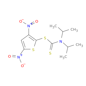 Carbamodithioic acid, bis(1-methylethyl)-, 3,5-dinitro-2-thienyl ester
