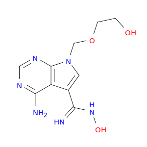 4-Amino-N-hydroxy-7-(2-hydroxy-ethoxymethyl)-7H-pyrrolo[2,3-d]pyrimidine-5-carboxamidine