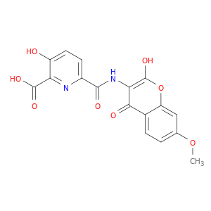 2-Pyridinecarboxylicacid,3-hydroxy-6-[[(4-hydroxy-7-methoxy-2-oxo-2H-1-benzopyran-3-yl)amino]carbonyl]-