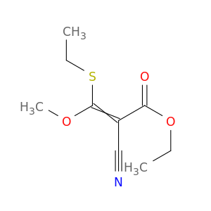 2-Propenoic acid, 2-cyano-3-(ethylthio)-3-methoxy-, ethyl ester