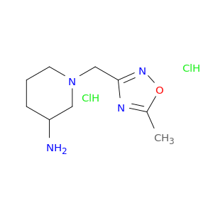 1-[(5-Methyl-1,2,4-oxadiazol-3-yl)methyl]piperidin-3-amine Dihydrochloride