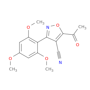 4-Isoxazolecarbonitrile, 5-acetyl-3-(2,4,6-trimethoxyphenyl)-