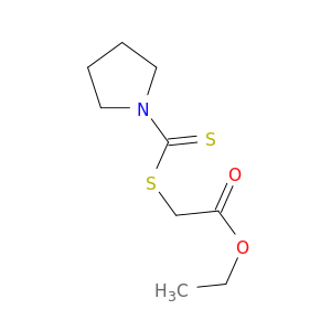 Acetic acid, [(1-pyrrolidinylthioxomethyl)thio]-, ethyl ester