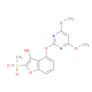 3-Benzofuranol, 4-[(4,6-dimethoxy-2-pyrimidinyl)oxy]-2-(methylsulfonyl)-