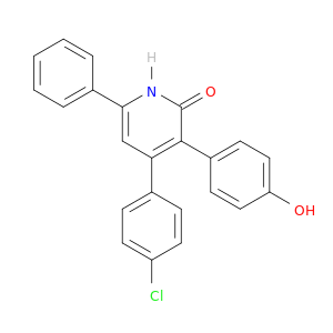 2(1H)-Pyridinone, 4-(4-chlorophenyl)-3-(4-hydroxyphenyl)-6-phenyl-