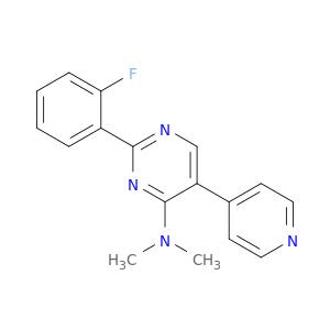 4-Pyrimidinamine, 2-(2-fluorophenyl)-N,N-dimethyl-5-(4-pyridinyl)-