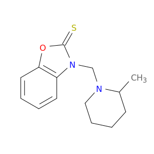 2(3H)-Benzoxazolethione, 3-[(2-methyl-1-piperidinyl)methyl]-