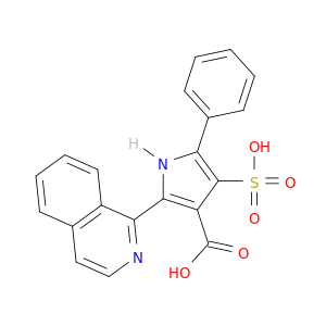 1H-Pyrrole-3-carboxylicacid, 2-(1-isoquinolinyl)-5-phenyl-4-sulfo-