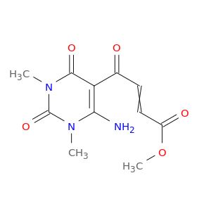 2-Butenoicacid,4-(6-amino-1,2,3,4-tetrahydro-1,3-dimethyl-2,4-dioxo-5-pyrimidinyl)-4-oxo-,methyl ester, (E)- (9CI)