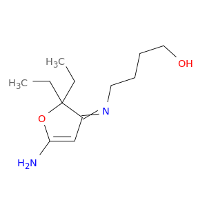 1-Butanol, 4-[(5-amino-2,2-diethyl-3(2H)-furanylidene)amino]-