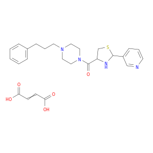 1-(3-苯基丙基)-4-(2-(3-吡啶基)噻唑烷-4-基-羰基)哌嗪富马酸盐