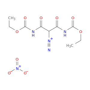 2-Propanediazonium, 1,3-bis[(ethoxycarbonyl)amino]-1,3-dioxo-, nitrate