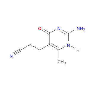 3-(2-amino-6-methyl-4-oxo-1,4-dihydropyrimidin-5-yl)propanenitrile