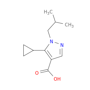 5-Cyclopropyl-1-(2-methylpropyl)-1H-pyrazole-4-carboxylic Acid