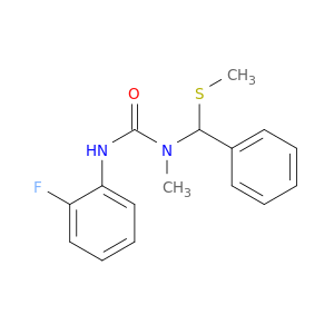 Urea, N'-(2-fluorophenyl)-N-methyl-N-[(methylthio)phenylmethyl]-