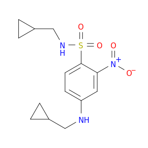 N-(Cyclopropylmethyl)-4-[(cyclopropylmethyl)amino]-2-nitrobenzene-1-sulfonamide