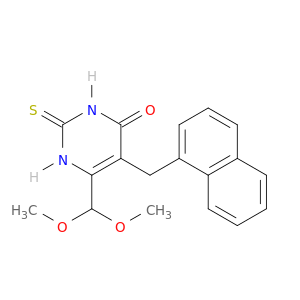 4(1H)-Pyrimidinone, 6-(dimethoxymethyl)-2,3-dihydro-5-(1-naphthalenylmethyl)-2-thioxo-