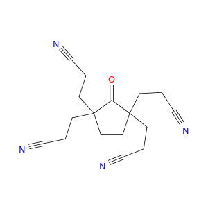 1,1,3,3-cyclopentanetetrapropionitrile, 2-oxo-