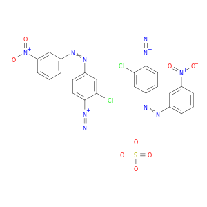 苯并亚氮,2-氯-4-[2-(3-硝基苯基)二亚苯基]-,硫酸盐(1：1)