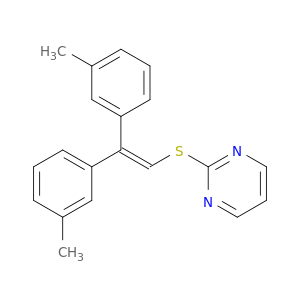 Pyrimidine, 2-[[2,2-bis(3-methylphenyl)ethenyl]thio]-