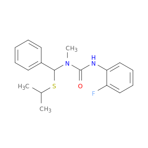 Urea, N'-(2-fluorophenyl)-N-methyl-N-[[(1-methylethyl)thio]phenylmethyl]-