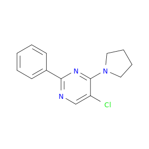 Pyrimidine, 5-chloro-2-phenyl-4-(1-pyrrolidinyl)-