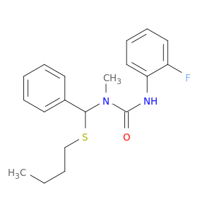 Urea, N-[(butylthio)phenylmethyl]-N'-(2-fluorophenyl)-N-methyl-