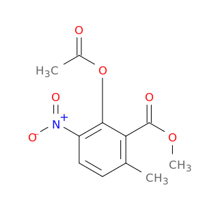 Benzoic acid, 2-(acetyloxy)-6-methyl-3-nitro-, methyl ester
