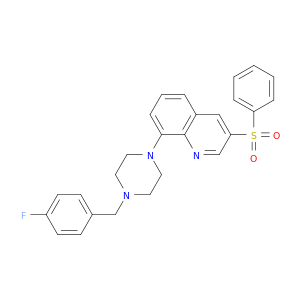 Quinoline, 8-[4-[(4-fluorophenyl)methyl]-1-piperazinyl]-3-(phenylsulfonyl)-