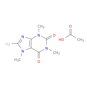 acetic acid; (1,3,7-trimethyl-2,6-dioxo-purin-8-yl)mercury