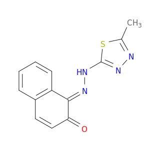 (1E)-1-[(5-methyl-1,3,4-thiadiazol-2-yl)hydrazinylidene]naphthalen-2-one