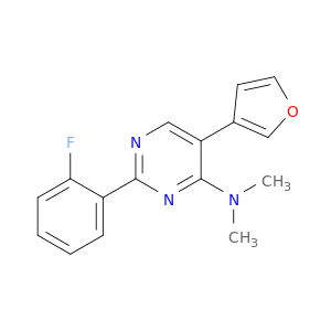 4-Pyrimidinamine, 2-(2-fluorophenyl)-5-(3-furanyl)-N,N-dimethyl-