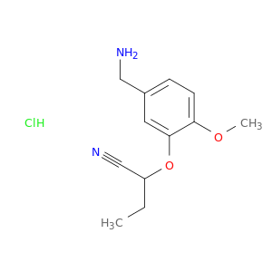 2-[5-(aminomethyl)-2-methoxyphenoxy]butanenitrile hydrochloride