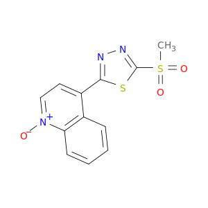 Quinoline, 4-[5-(methylsulfonyl)-1,3,4-thiadiazol-2-yl]-, 1-oxide