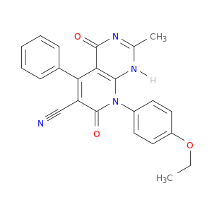 8-(4-ETHOXYPHENYL)-1,4,7,8-TETRAHYDRO-2-METHYL-4,7-DIOXO-5-PHENYL-PYRIDO[2,3-D]PYRIMIDINE-6-CARBONITRILE