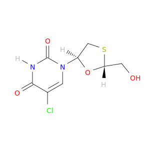 2,4(1H,3H)-Pyrimidinedione,5-chloro-1-[2-(hydroxymethyl)-1,3-oxathiolan-5-yl]-, (2R-trans)- (9CI)