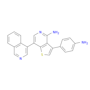 Thieno[3,2-c]pyridin-4-amine, 3-(4-aminophenyl)-7-(4-isoquinolinyl)-