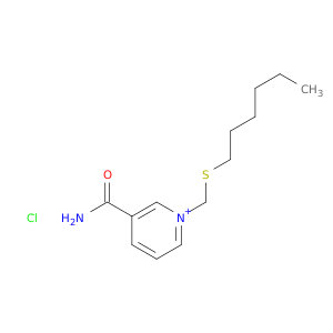 Pyridinium, 3-(aminocarbonyl)-1-[(hexylthio)methyl]-, chloride