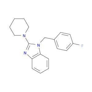 1H-Benzimidazole, 1-[(4-fluorophenyl)methyl]-2-(1-piperidinyl)-