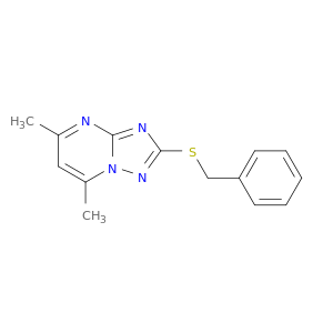 [1,2,4]Triazolo[1,5-a]pyrimidine, 5,7-dimethyl-2-[(phenylmethyl)thio]-